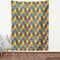 Ambesonne Colorful Fabric by The Yard, Theme Inspired Rainbow Colored Game Parts Covered Illustration, Decorative Fabric for Upholstery and Home Accents, 5 Yards, Multicolor